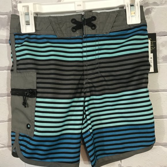 Boys' Horizontal Stripe Swim Trunks - Picture 1 of 5
